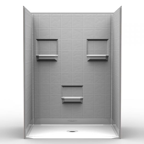Multi Piece Barrier Free 60″ x 42″ Shower | Beveled Threshold - On The Mend Medical Supplies & Equipment