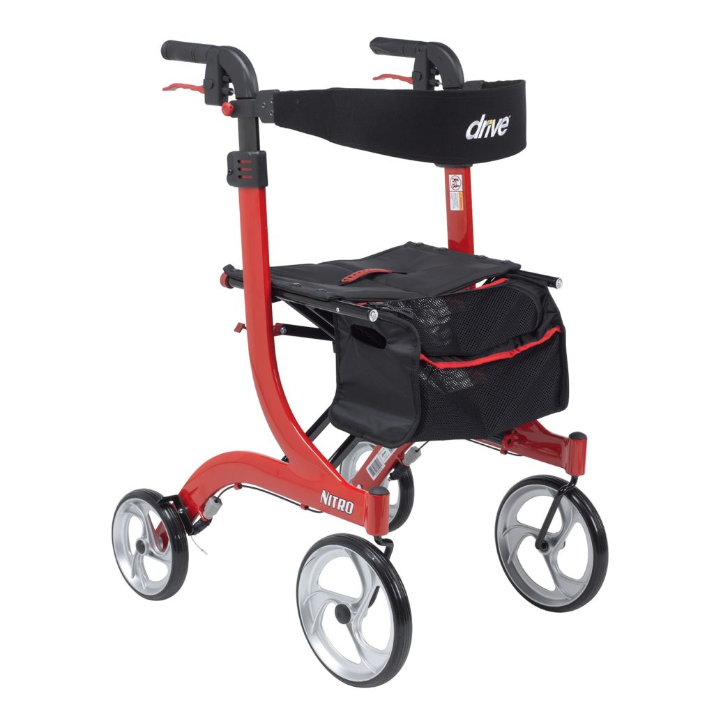 Nitro Aluminum Rollator, Tall Height, 10